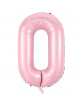 0 Rakam Pembe Folyo Balon 76 cm