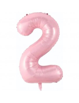 2 Rakam Pembe Folyo Balon 76 cm