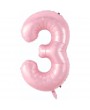 3 Rakam Pembe Folyo Balon 76 cm