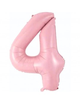 4 Rakam Pembe Folyo Balon 76 cm