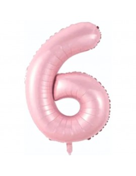 6 Rakam Pembe Folyo Balon 76 cm