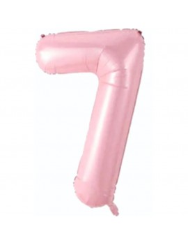 7 Rakam Pembe Folyo Balon 76 cm