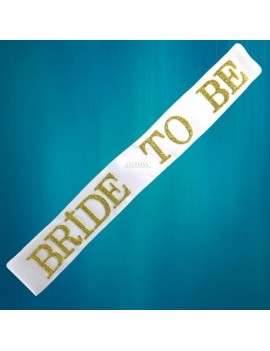 BRIDE TO BE BEYAZ-GOLD KUŞAK