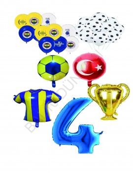 Sarı Lacivert Fenerbahçe Balon Seti Yaş 4