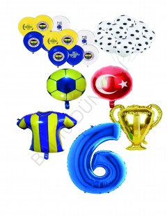 Sarı Lacivert Fenerbahçe Balon Seti Yaş 6