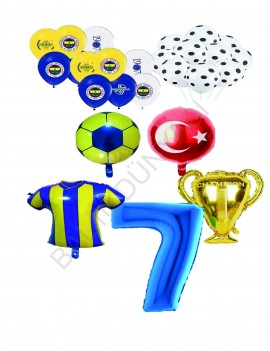 Sarı Lacivert Fenerbahçe Balon Seti Yaş 7