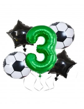 Yeşil Rakam Futbol Temalı Balon Seti Yaş 3